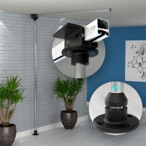 QUICK LOCK POLE Ceiling mount Track Rail System