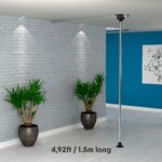 QUICK LOCK POLE CEILING MOUNT TRACK RAIL SYSTEM