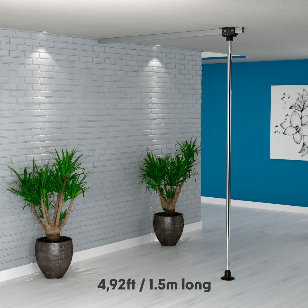 QUICK LOCK POLE CEILING MOUNT TRACK RAIL SYSTEM