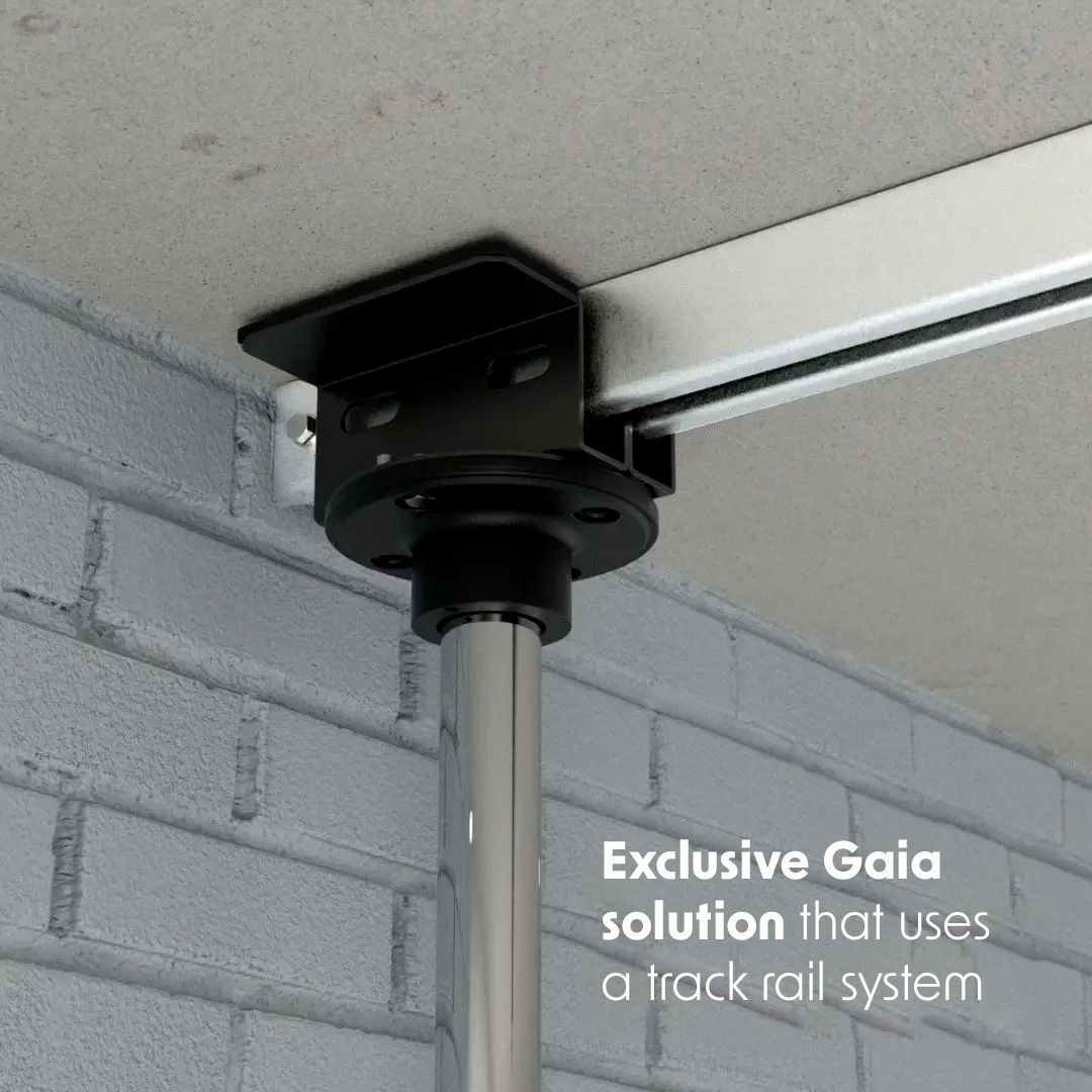 QUICK LOCK POLE CEILING MOUNT TRACK RAIL SYSTEM