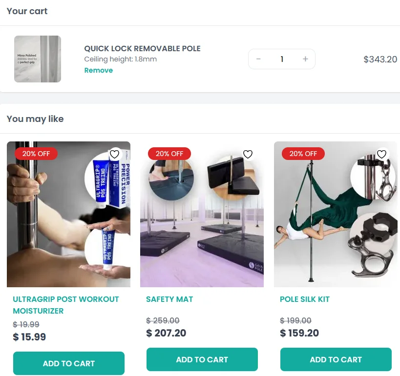 suggests product combinations